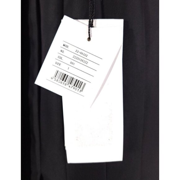 Sacai Cotton Gabardine Pleated Skirt Japan 1 US 6 Black Defect New - Picture 13 of 16